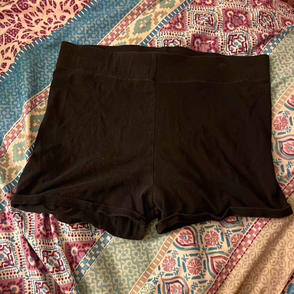 Black booty shorts